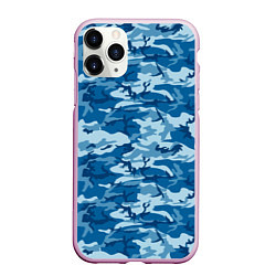 Чехол iPhone 11 Pro матовый Камуфляж морской
