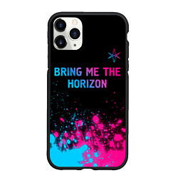 Чехол iPhone 11 Pro матовый Bring Me the Horizon Neon Gradient