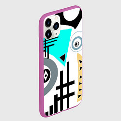 Чехол iPhone 11 Pro матовый Абстрактный современный дизайн, цвет: 3D-фиолетовый — фото 2