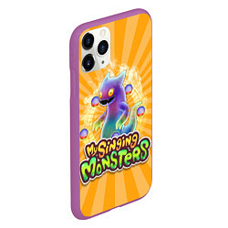 Чехол iPhone 11 Pro матовый My Singing Monsters Вужас, цвет: 3D-фиолетовый — фото 2