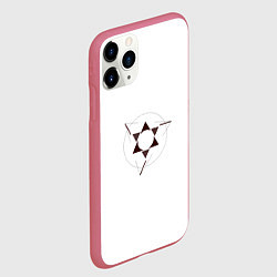 Чехол iPhone 11 Pro матовый Гексаграмма, цвет: 3D-малиновый — фото 2