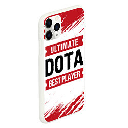 Чехол iPhone 11 Pro матовый Dota: красные таблички Best Player и Ultimate, цвет: 3D-белый — фото 2