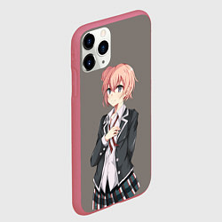 Чехол iPhone 11 Pro матовый Юи Юигахама OreGairu, цвет: 3D-малиновый — фото 2