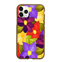 Чехол iPhone 11 Pro матовый MULTICOLORED PANSIES