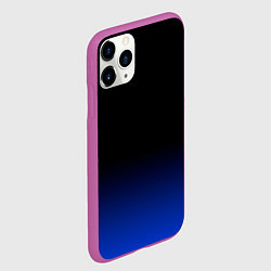 Чехол iPhone 11 Pro матовый Черный с синим градиент, цвет: 3D-фиолетовый — фото 2