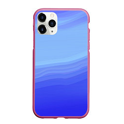 Чехол iPhone 11 Pro матовый Blue abstract pattern