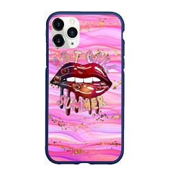 Чехол iPhone 11 Pro матовый HOT GIRL SUMMER, цвет: 3D-тёмно-синий