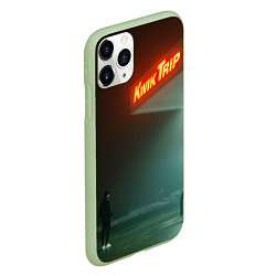 Чехол iPhone 11 Pro матовый Неоновая заправка - Оранжевый, цвет: 3D-салатовый — фото 2