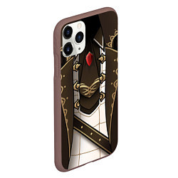 Чехол iPhone 11 Pro матовый КОСТЮМ ДИЛЮКА - DILUC PYRO, цвет: 3D-коричневый — фото 2