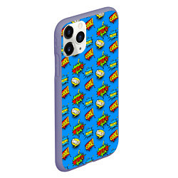 Чехол iPhone 11 Pro матовый POP ART - стикербомбинг, цвет: 3D-серый — фото 2