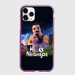 Чехол iPhone 11 Pro матовый Hello Neighbor игра Привет сосед
