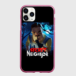 Чехол iPhone 11 Pro матовый Secret Neighbor, цвет: 3D-малиновый