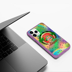 Чехол iPhone 11 Pro матовый Лето в разгаре, цвет: 3D-фиолетовый — фото 2