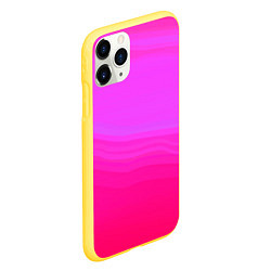 Чехол iPhone 11 Pro матовый Neon pink bright abstract background, цвет: 3D-желтый — фото 2