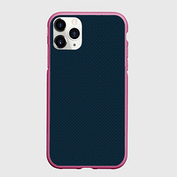Чехол iPhone 11 Pro матовый Черная сетка на темно синем