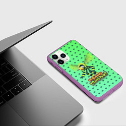 Чехол iPhone 11 Pro матовый My singing Monsters - Жужук, цвет: 3D-фиолетовый — фото 2