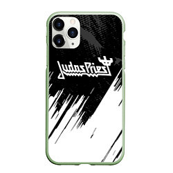 Чехол iPhone 11 Pro матовый Judas Priest metal, цвет: 3D-салатовый