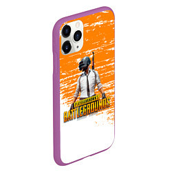 Чехол iPhone 11 Pro матовый Playerunknown battlegrounds краска, цвет: 3D-фиолетовый — фото 2