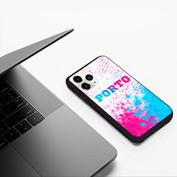 Чехол iPhone 11 Pro матовый Porto Neon Gradient, цвет: 3D-черный — фото 2