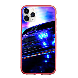 Чехол iPhone 11 Pro матовый Додж Челленджер, цвет: 3D-красный