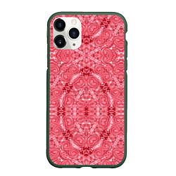 Чехол iPhone 11 Pro матовый Red ornament Arabic, цвет: 3D-темно-зеленый