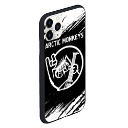 Чехол iPhone 11 Pro матовый Arctic Monkeys - КОТ - Краски, цвет: 3D-черный — фото 2