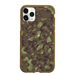 Чехол iPhone 11 Pro матовый Камуфляж Multicam