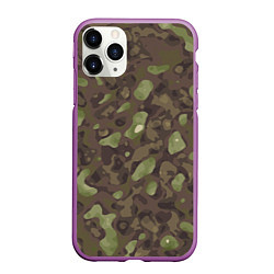 Чехол iPhone 11 Pro матовый Камуфляж Multicam