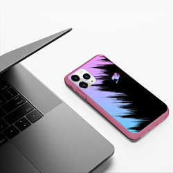 Чехол iPhone 11 Pro матовый Хвост феи - neon, цвет: 3D-малиновый — фото 2