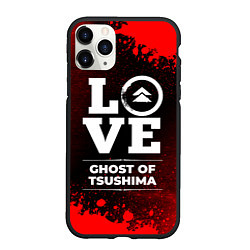 Чехол iPhone 11 Pro матовый Ghost of Tsushima Love Классика, цвет: 3D-черный