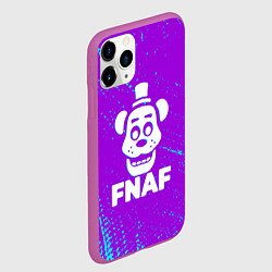 Чехол iPhone 11 Pro матовый Пять ночей с фредди - неон, цвет: 3D-фиолетовый — фото 2