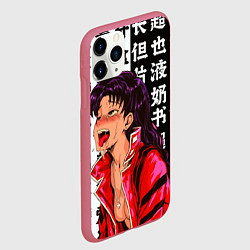 Чехол iPhone 11 Pro матовый Мисато Кацураги AHEGAO EVA, цвет: 3D-малиновый — фото 2