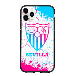 Чехол iPhone 11 Pro матовый Sevilla FC Neon Gradient