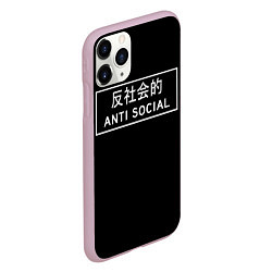 Чехол iPhone 11 Pro матовый Anti Social Dead Inside, цвет: 3D-розовый — фото 2