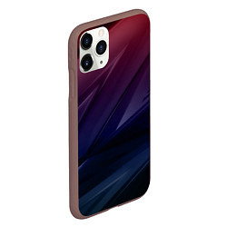 Чехол iPhone 11 Pro матовый Geometry violet dark, цвет: 3D-коричневый — фото 2