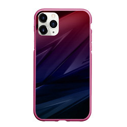Чехол iPhone 11 Pro матовый Geometry violet dark, цвет: 3D-малиновый