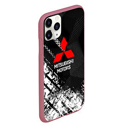 Чехол iPhone 11 Pro матовый Mitsubishi - След протектора, цвет: 3D-малиновый — фото 2