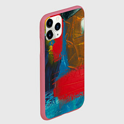 Чехол iPhone 11 Pro матовый Твоя палитра, цвет: 3D-малиновый — фото 2