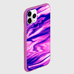 Чехол iPhone 11 Pro матовый Розово-фиолетовый мраморный узор, цвет: 3D-фиолетовый — фото 2