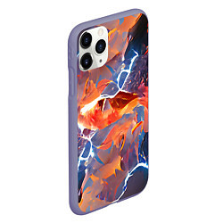 Чехол iPhone 11 Pro матовый Fire thunder, цвет: 3D-серый — фото 2