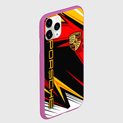 Чехол iPhone 11 Pro матовый ПОРШЕ - RED SPORT, цвет: 3D-фиолетовый — фото 2