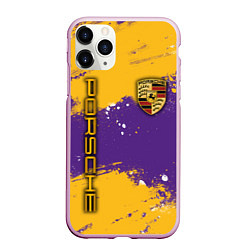 Чехол iPhone 11 Pro матовый PORSCHE- LAKERS COLORS, цвет: 3D-розовый