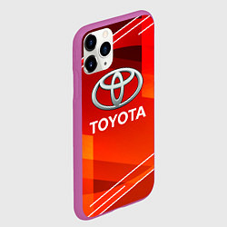 Чехол iPhone 11 Pro матовый Toyota Abstraction Sport, цвет: 3D-фиолетовый — фото 2