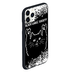 Чехол iPhone 11 Pro матовый Группа Black Label Society и рок кот, цвет: 3D-черный — фото 2