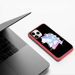 Чехол iPhone 11 Pro матовый Информационное облако, цвет: 3D-красный — фото 2