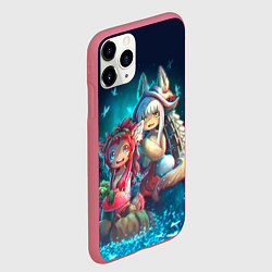Чехол iPhone 11 Pro матовый Наначи и Митти из аниме Сделано в бездне, цвет: 3D-малиновый — фото 2