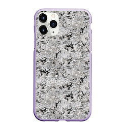 Чехол iPhone 11 Pro матовый Светло серый абстрактный, цвет: 3D-светло-сиреневый