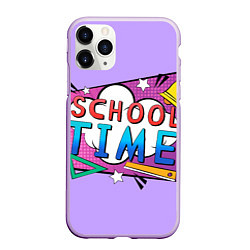 Чехол iPhone 11 Pro матовый School time, цвет: 3D-сиреневый