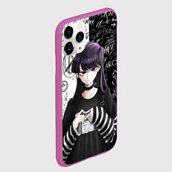 Чехол iPhone 11 Pro матовый Коми сан гот - проблемы с общением, цвет: 3D-фиолетовый — фото 2