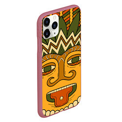 Чехол iPhone 11 Pro матовый Polynesian tiki CHILLING, цвет: 3D-малиновый — фото 2